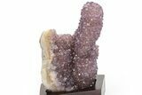 Tall, Amethyst Stalactite Formation With Wood Base - Uruguay #236942-1